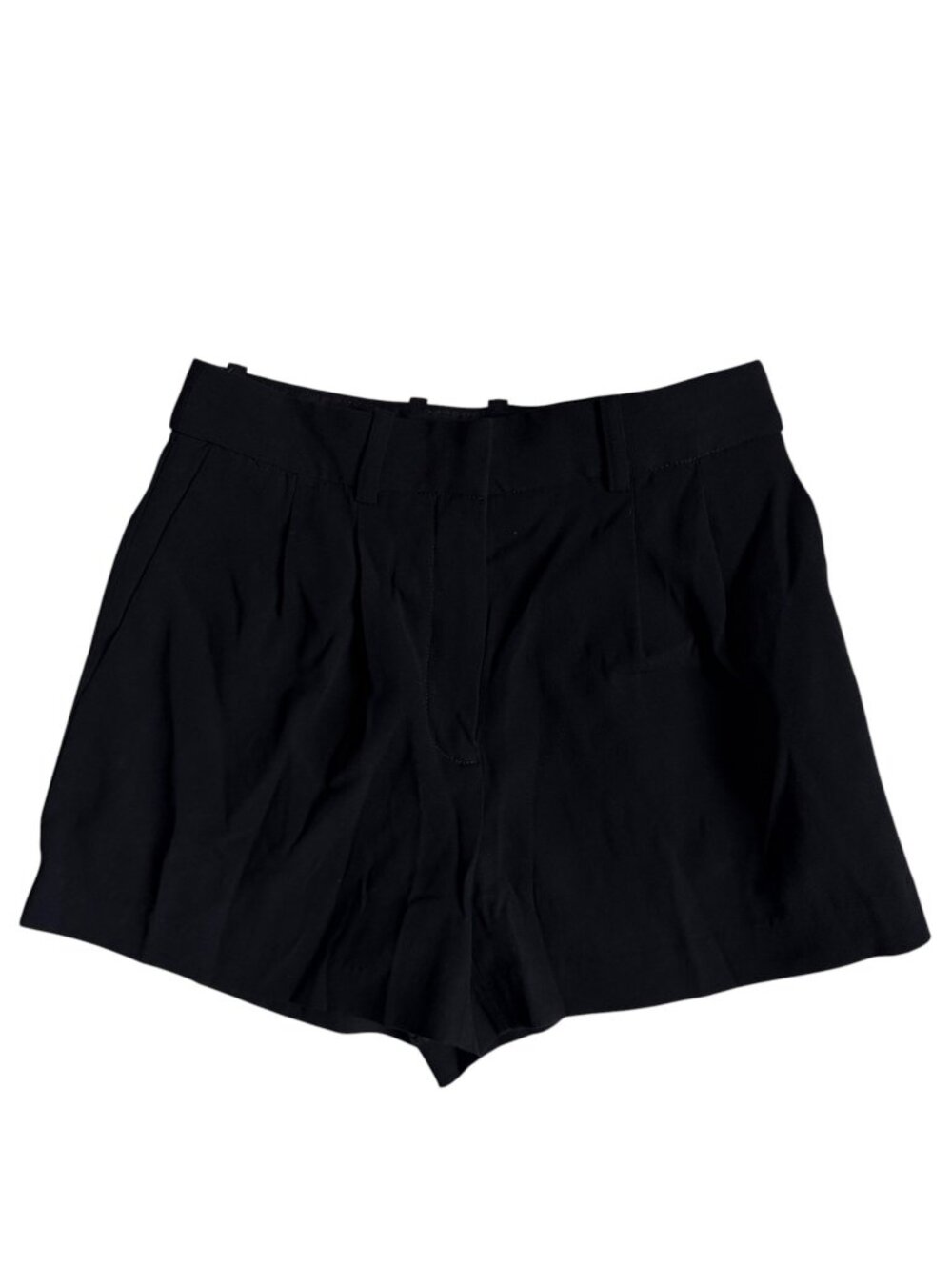 Babaton by Aritzia Pleated Mini Shorts (Black) - Size 2